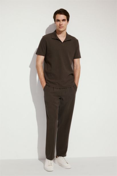 Regular Fit Crew Neck Short Sleeve Polo T-Shirt