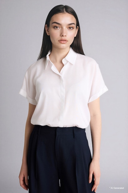 Regular Fit Shirt Collar Short Sleeve Shirt