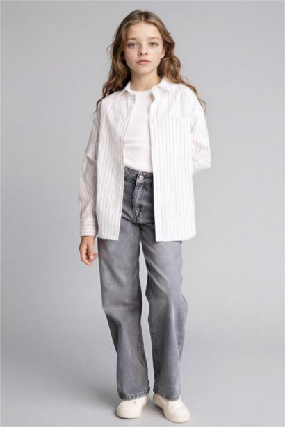 Рубашка с длинным рукавом Оксфорд для девочек 2 шт.