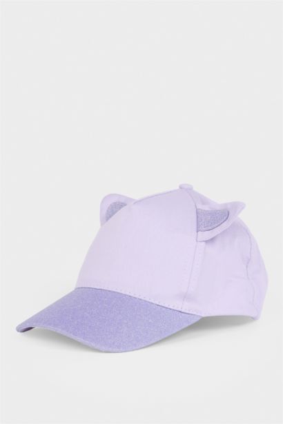 Хлопковая 3D кепка с люрексом для девочек