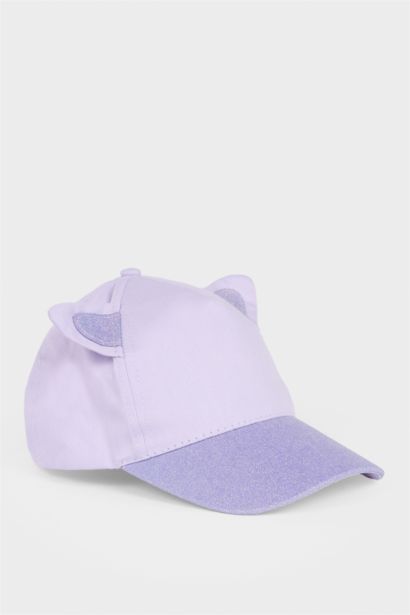 Хлопковая 3D кепка с люрексом для девочек