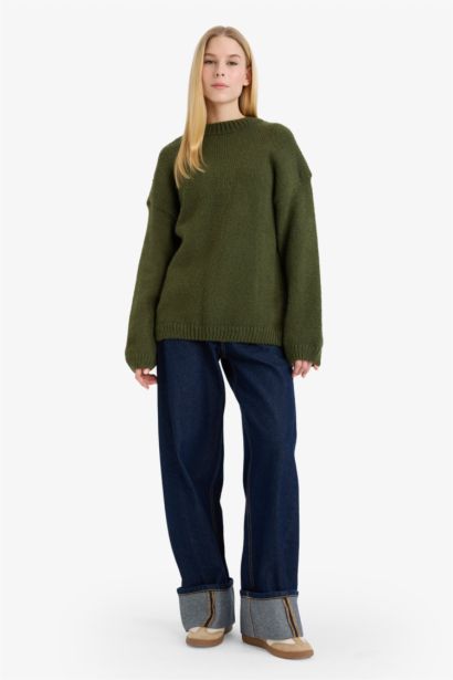 Oversize Fit Crew Neck Pullover