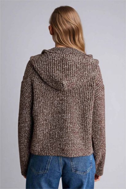 Oversıze Kapüşonlu Hırka