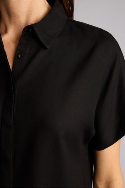 Regular Fit Shirt Collar Short Sleeve Shirt