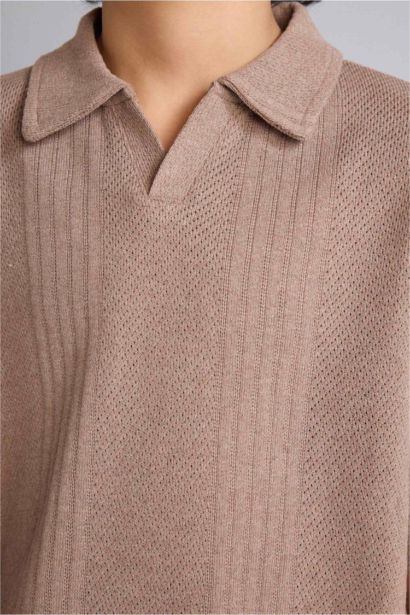 Oversize Fit Short Sleeve Polo T-Shirt