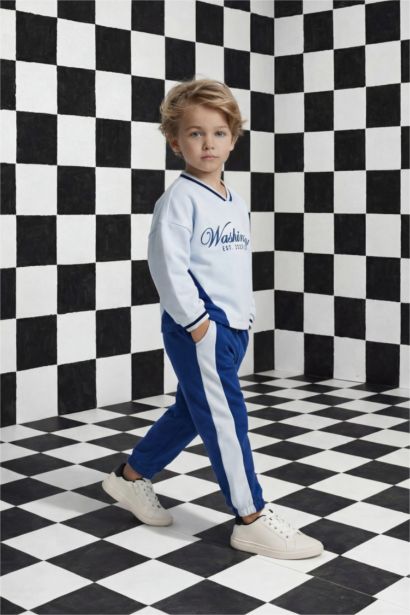 Baby Boy Printed Sweatshirt Sweatpants 2 Piece Set