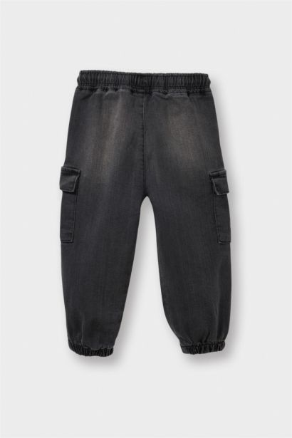 بنطلون جينز كارجو اولادي جوجر فيت بجيب