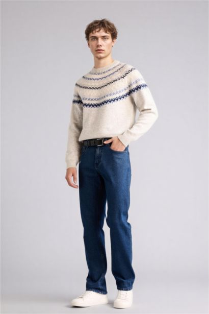 Pull en maille à col rond Coupe régulière