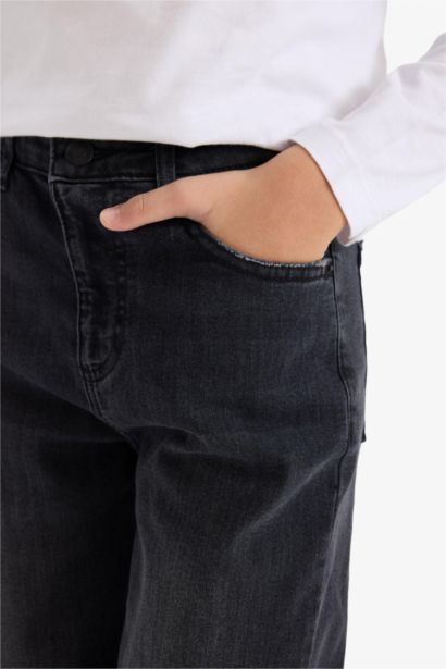 Straight Fit Düz Paça Jean Pantolon Erkek Çocuk