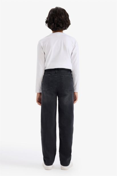 Straight Fit Düz Paça Jean Pantolon Erkek Çocuk