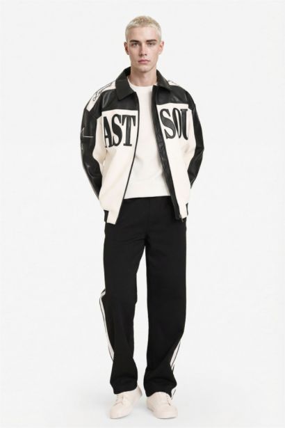 جاكيت جلد صناعي اوفر سايز