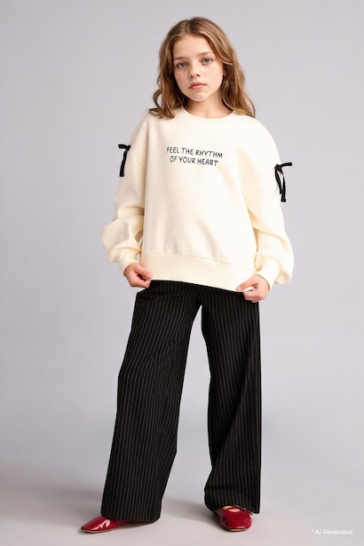 Oversize Fit Crew Neck Sweatshirt