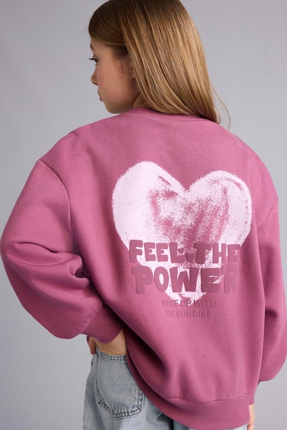 Oversize Fit Crew Neck Sweatshirt