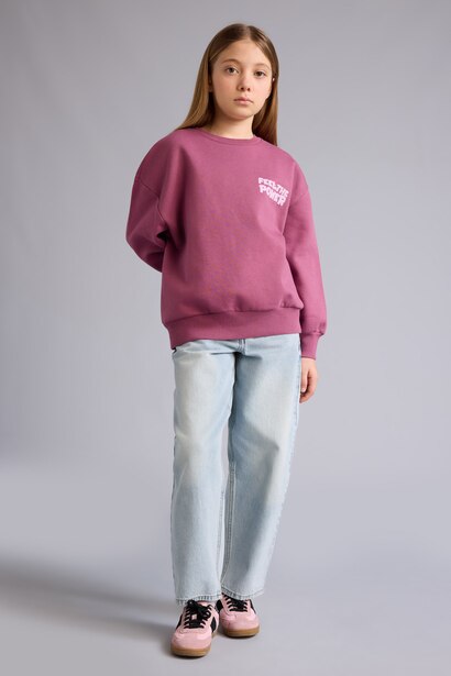 Oversize Fit Crew Neck Sweatshirt
