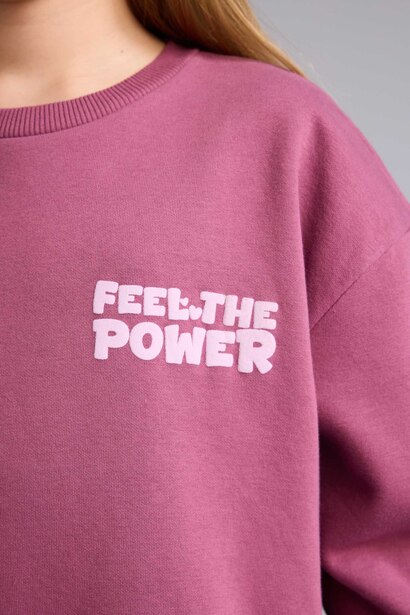 Oversize Fit Crew Neck Sweatshirt