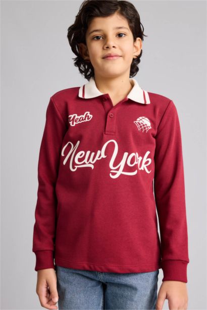 تيشيرت بولو مطبوع أولادي