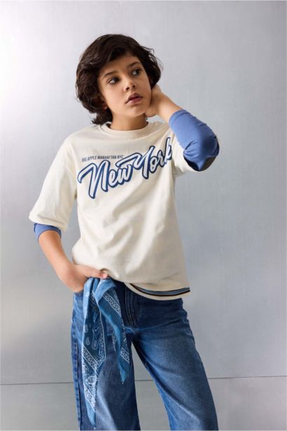 تيشيرت اولادي كم طويل اوفر سايز