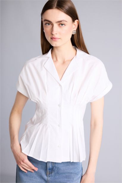 Slim Fit Poplin Short Sleeve Shirt