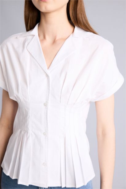 Slim Fit Poplin Short Sleeve Shirt
