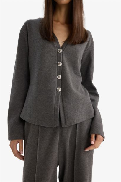 Regular Fit V-Neck Cardigan