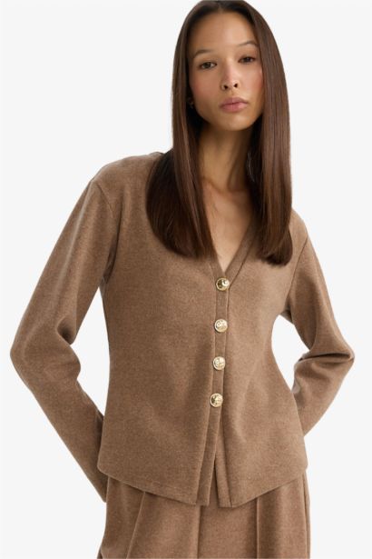 Regular Fit V-Neck Cardigan