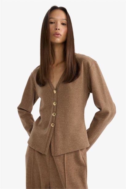 Regular Fit V-Neck Cardigan