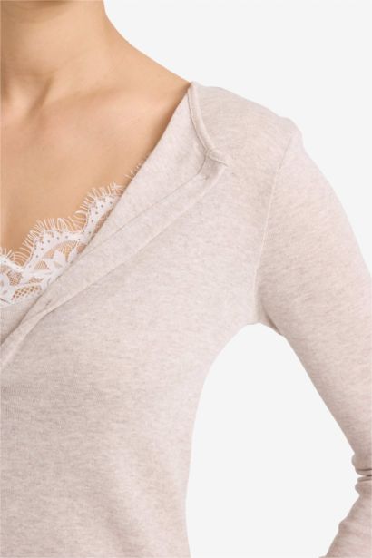 Slim Fit V-Neck Ribana Cardigan