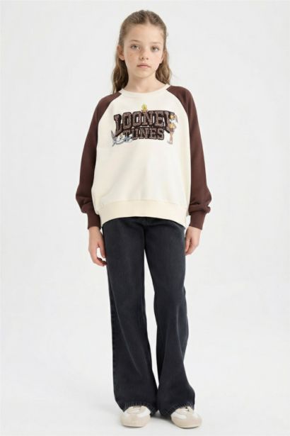 Girl Looney Tunes Oversize Crew Neck Sweatshirt