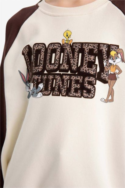 Girl Looney Tunes Oversize Crew Neck Sweatshirt