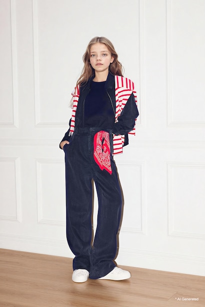 Girl Wide Leg Tencel Trousers