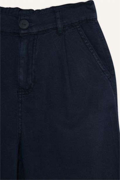 Wıde Leg Geniş Paça Tencel Pantolon Kız Çocuk