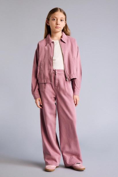 Girl Wide Leg Tencel Trousers