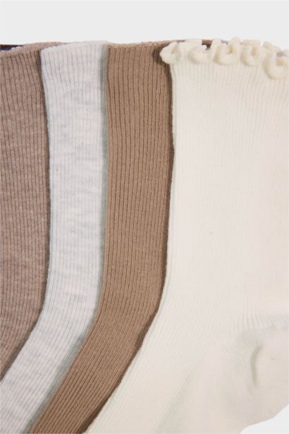 Kadın 5'li Pamuklu Uzun Çorap
