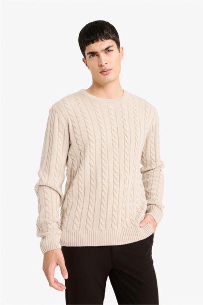 بلوفر تريكو قصة عادية بياقة بسحاب