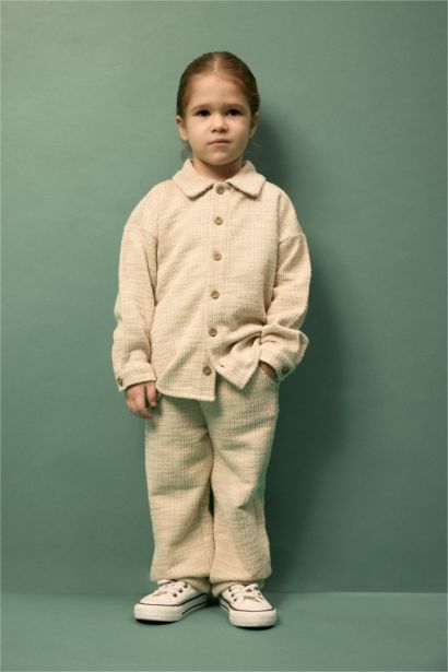 Baby Boy Textured Fabric Shirt Trousers 2 Piece Set