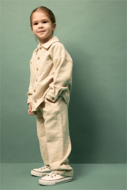 Baby Boy Textured Fabric Shirt Trousers 2 Piece Set