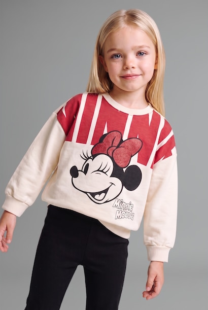 Disney Mickey & Minnie 2'li Takım Sweatshirt Tayt Kız Bebek