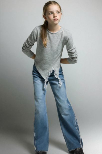 Girl Slim Fit Lace Detail Ribbed Camisole T-Shirt