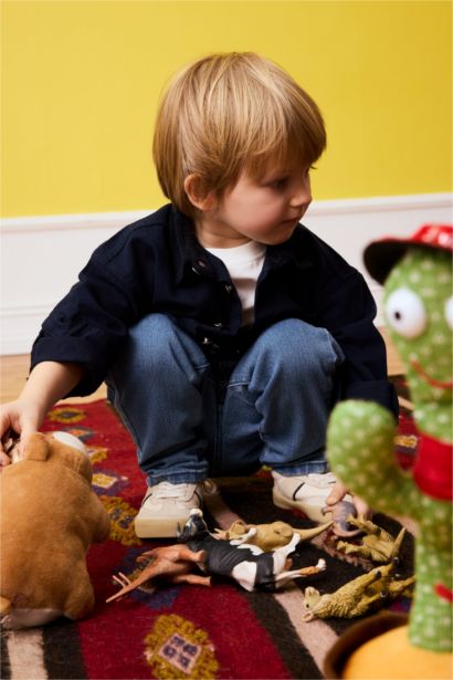 Chemise en gabardine à manches longues pour bébé garçon