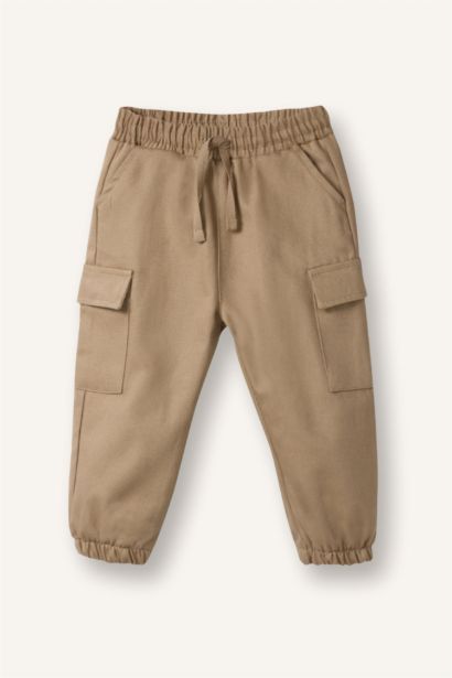 Kargo Fit Jogger Paça Gabardin Pantolon Erkek Bebek