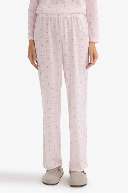 Regular Fit Patterned Top Bottom 2 Piece Pajama Set