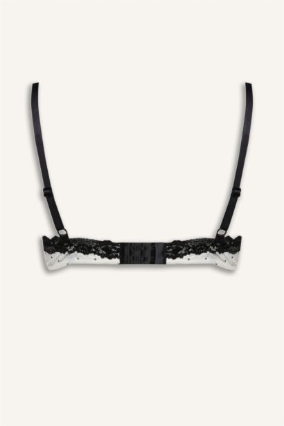 Бралетт без косточек с кружевными деталями съемными чашечками и съемными вкладышами