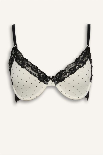 Dantel Detaylı Kapsız Pedsiz Balenli Tişört Bra