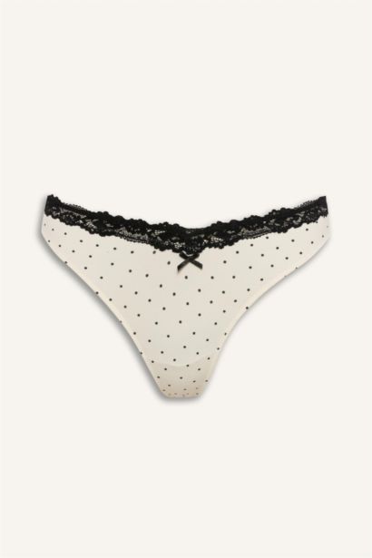 Lace Detail Brazilian Panty
