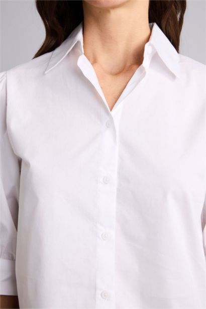 Chemise popeline à manches courtes Coupe régulière