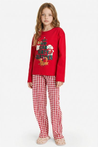 سيت بجامة بناتي قصة عادية - قطعتين