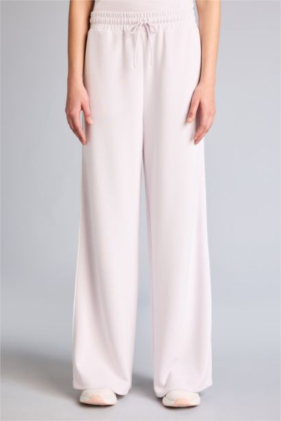 Спортивные брюки Wide Leg из модала со стандартной длиной и широкими штанинами