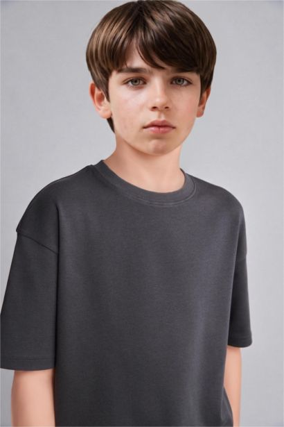 %100 Pamuk Oversize Tişört Erkek Çocuk