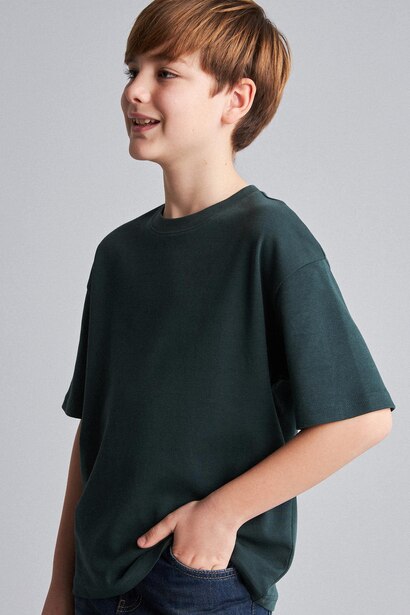T-shirt oversize à col rond et manches courtes pour garçon