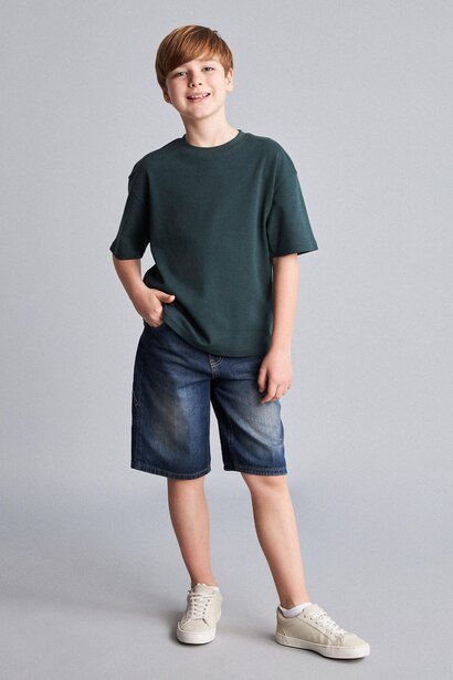 T-shirt oversize à col rond et manches courtes pour garçon